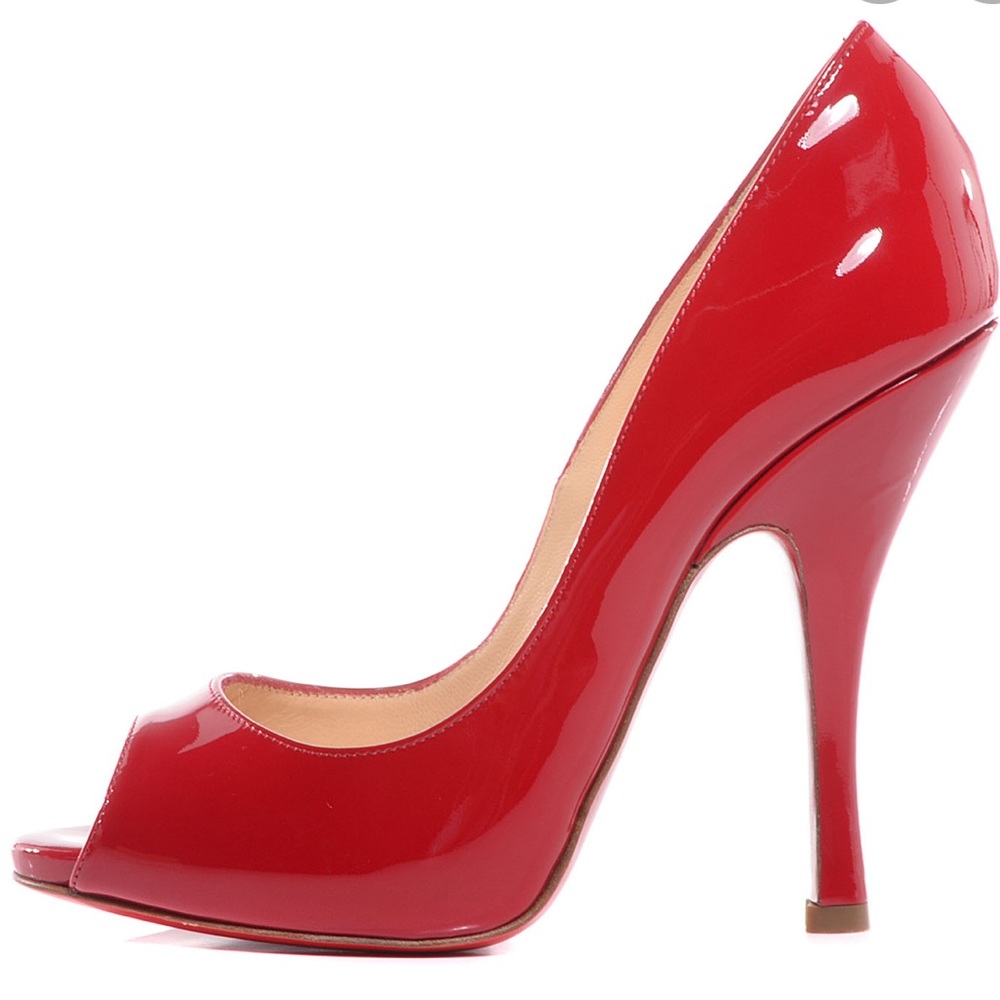 CHRISTIAN LOUBOUTIN MARYL 120 Red Patent